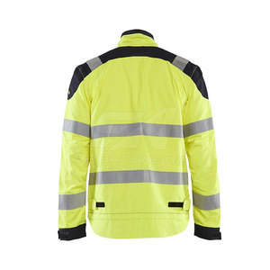 High Visibility <b>Fleece</b> Reflective Zip Hoodies Workwear <b>Jackets</b> Warm Winter Safety Zipper Workwear <b>Jacket</b> - Product Image 3