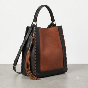 Sacs à main vintage de luxe B.S INTERNATIONAL en cuir de buffle 100% original, fermeture éclair, imperméables, bandoulière, grande capacité, cadeaux - Product Image 6