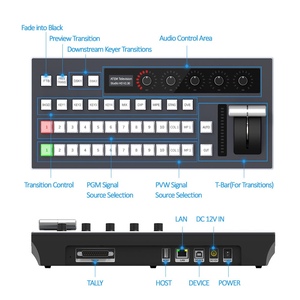 Mezclador de Video Blackmagic de 16 Canales, Mezclador de Video de 8 Canales con Vista Previa, Equipo de Transmisión de TV, Controlador <span class=keywords><strong>Atem</strong></span> - Product Image 2