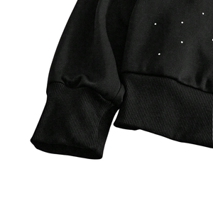 เสื้อฮู้ดดี้ประดับคริสตัลขายส่ง แบบกำหนดเองได้ คริสตัล DMC แบบติดร้อน สตรีทแวร์ผู้หญิง ผ้าเฟรนช์เทอร์รี่ ไซส์พลัส เสื้อพูลโอเวอร์ประดับคริสตัล - Product Image 5