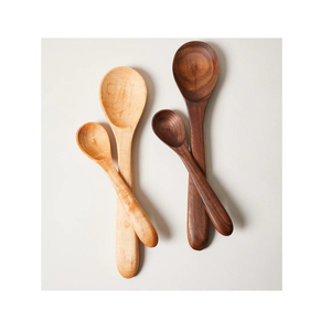 ช้อนไม้ทำมือ ด้ามยาว ดีไซน์มินิมอล ทนทาน ผิวสัมผัสธรรมชาติ ช้อนชา - Product Image 4