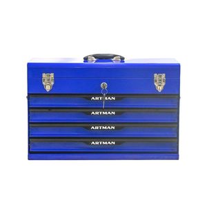 20-Inch Steel Portable <b>Tool</b> <b>Box</b> with Drawers Metal Lock Closure & Powder Coat <b>Tool</b> <b>Storage</b> Organizer - Product Image 2