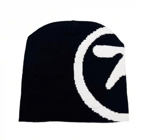 Gorro Unisex de Acrílico con Patrón Geométrico de Flechas, Tejido Jacquard, Gorro de Invierno para Adultos, Estilo Casual, 56-58CM - Product Image 4
