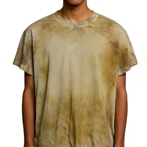 Camiseta sin mangas unisex de tejido sólido de 275 g/m² de alto gramaje, lavada al ácido, con diseño en blanco efecto descolorido por el sol y bajo irregular holgado. - Product Image 2