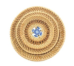 Sous-verres faits main en rotin tressé 3mm – Durables, écologiques, pour bureau, café, salle à manger, fêtes – Nouveau design - Product Image 5