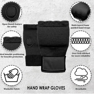 Gants intérieurs d'entraînement en gel élastique pour la boxe, bandages rapides pour hommes et femmes, kickboxing, Muay Thai, MMA - Product Image 5