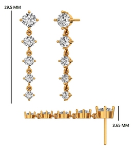 Pendientes Clásicos de Plata de Ley 925 con Diamantes Tishya y Moissanita de 2 Quilates, Chapados en Rodio, para Mujer, Ideales para Bodas y Regalos - Product Image 4