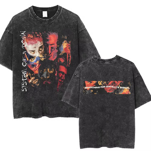 T-shirt vintage délavé surdimensionné pour homme, manches courtes, jersey de coton, col rond, imprimé photo et prix raisonnables - Product Image 3