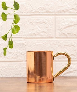 Mug de qualité supérieure en cuivre brun, écologique, design Japandi unique, poignée personnalisée, grande capacité, vaisselle élégante pour le bureau - Product Image 3