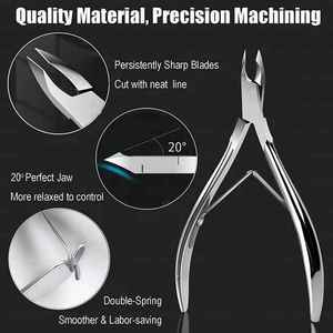Wholesale Stainless Steel Nail Nipper for Cuticle Trimming Manicure Pedicure Tools Nail Cuticle Cutter Sharp <b>Blades</b> Smooth Edges - Product Image 3
