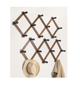 Antique Wooden handcrafted Rails With 5 Hooks For Bedroom Behind <b>Door</b> Towel Clothes Hanging Hooks & Rails - Product Image 2