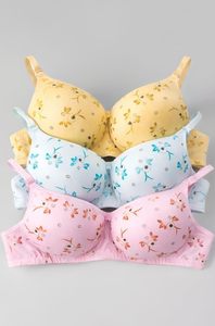 Sujetador de uso diario para mujer, con estampado, copas suaves acolchadas, cobertura total, transpirable, ajuste cómodo, tirantes ajustables, lencería informal - Product Image 4