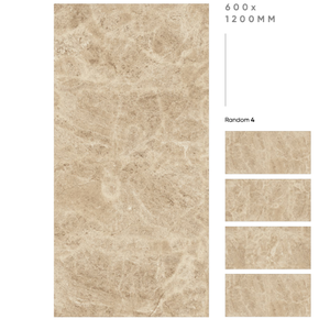 Golden <b>Sand</b> Travertine Look Porcelain Tiles 600x1200 Stone Effect Matt Finish Large Format Waterproof Anti Slip Floor Wall Tiles - Product Image 2