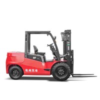 Chariot élévateur diesel de 4 tonnes, 4,5 tonnes, 5 tonnes avec déplaceur latéral et pneus pleins pour la manutention des matériaux en usine et en entrepôt