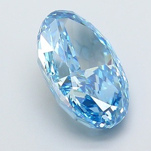 Diamant ovale de 4,05 carats, cultivé en laboratoire par CVD, couleur bleu vif fantaisie, clarté VS2, polissage excellent, pierre précieuse de luxe premium, non montée - Product Image 4