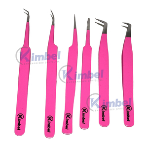 Pinzas de Acero Inoxidable de Primera Calidad con Punta de Fibra a 90 Grados y Punta Dentada para Volumen de Pestañas - Product Image 5