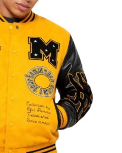 Customizable American Baseball Uniform for Men Winter <b>Fleece</b>-<b>Lined</b> Varsity <b>Jacket</b> with Embroidered Zipper Button Printed Logo - Product Image 4