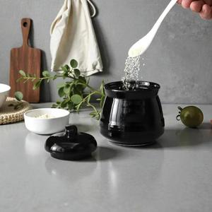 Tarro de Almacenamiento Moderno para Cocina con Tapa y Ranura para Cuchara, Acabado Brillante Elegante, Organizador Compacto para Encimera, Solución Elegante para Despensa - Product Image 2