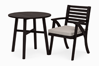 Ensemble table et chaises pliantes contemporaines en bois d'acacia pour patio, balcon, jardin – Conception durable, beige, non imperméable