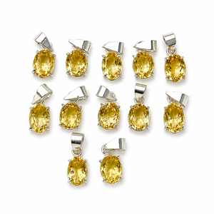 Collier pendentif en cristal de citrine naturelle avec chaîne, pierre précieuse de quartz jaune, bijoux faits à la main, exportation en vrac de cristal Asy du Gujarat - Product Image 6