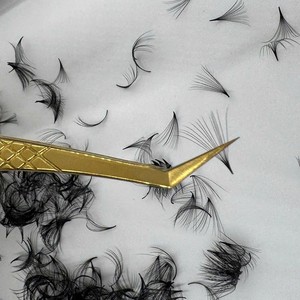 Extensions de cils en cheveux synthétiques de qualité supérieure 10D-20D, naturelles, longues et étroites, courbures CC/DD/M/L, bouquets de volume préfabriqués, doux, mats, haute qualité - Product Image 5