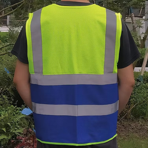 เสื้อกั๊กนิรภัยสะท้อนแสงแบบปรับได้สำหรับการทำงานทั้งกลางวันและกลางคืน เพิ่มความปลอดภัยในการมองเห็น - Product Image 2