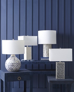 Delilah Base de lampe en incrustation d'os Ballard Designs Lampe de table de chambre Lampe d'abat-jour en incrustation d'os de haute qualité pour la maison - Product Image 2