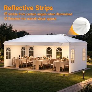 <b>Pop</b> <b>up</b> Tent 10x20ft with Detachable Sidewalls 3-Level Adjustable Height <b>Heavy</b> <b>Duty</b> Metal Frame Outdoor Party <b>Gazebo</b> - Product Image 5