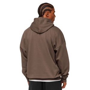 Sudadera con Capucha Extra Grande para Hombre, Color Marrón, Felpa Gruesa, Estilo Casual y Urbano - Product Image 2