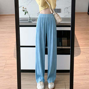 Pantalones de Cuero de Cintura Alta para Mujer, Corte Ajustado, Estilo Campana, Elásticos, para Fiestas y Uso Diario - Product Image 5