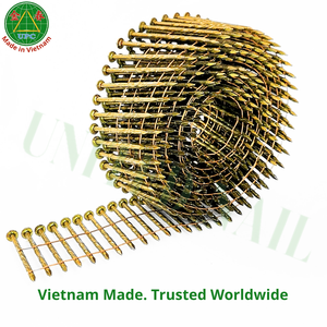 Clavos en Espiral de 1-3/4 Pulgadas con Cabeza de Tornillo y Vástago de Acero para Pistolas de Clavos, Instalación Rápida, Agarre Fuerte para Estructuras y Paletas |   Clavo en rollo - Product Image 1