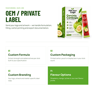 Palitos de Gelatina de Garcinia Cambogia Personalizados, Suplemento Dietético en Paquetes Individuales, Fórmula Herbal de Marca Privada - Product Image 4