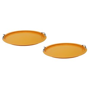 Round Gold Serving Tray with <b>Bird</b> Branch Handles Hand-Cast Textured Metal Decorative <b>Platter</b> Antique Brass Style Centerpiece - Product Image 5