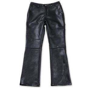Pantalon en cuir décontracté pour homme, style moto, coupe slim, léger, imperméable, écologique, séchage rapide – Nouvelle collection en gros de haute qualité - Product Image 1