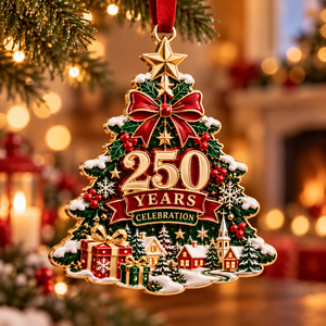 Custom Logo Christmas Ornaments Metal Embossed Antique Gold <b>Tree</b> Hanging Decoration OEM Wholesale - Product Image 2