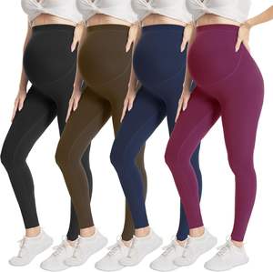 Leggings de maternité grande taille pour femmes, taille haute, extensibles, pour fitness et gym, vêtements de sport, fabricant de leggings de yoga personnalisés, fournisseur à faible MOQ - Product Image 1