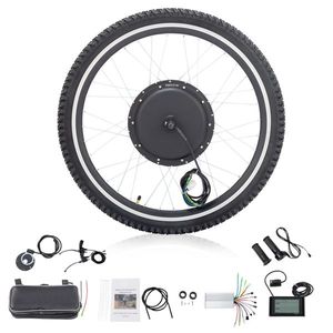 Kit di Modifica per Bicicletta Elettrica 26 Pollici 1000W con Motore Posteriore Nero e Kit Motore Anteriore 2000W per Installazione su Bici - Product Image 1