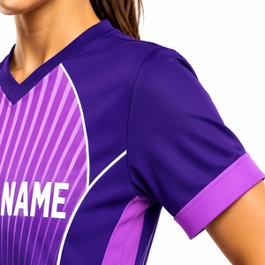 Maillot de sport pour équipe féminine, maillot de sport pour femmes, t-shirt de sport par sublimation, maillot personnalisé avec nom, tissu à séchage rapide, t-shirt pour femmes - Product Image 5