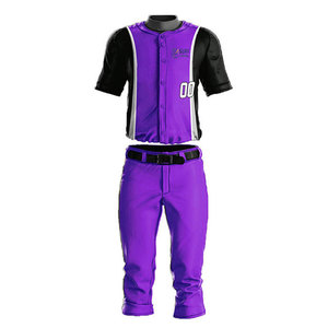 Uniforme de Béisbol Transpirable 100% Poliéster para Equipos, con Jersey y Pantalón Personalizables, Disponible al por Mayor - Product Image 1