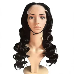 Peluca de cabello humano sin pegamento, onda de agua, color negro natural, pelucas con frente de encaje para mujeres, línea de cabello pre-arrancada, cabello de bebé - Product Image 2