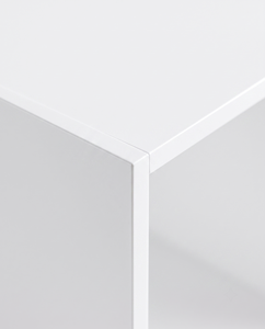 Prix d'usine – Personnalisé pour présentoirs d'angle autoportants modernes en plastique blanc pré-assemblés pour buffets et vêtements - Product Image 2
