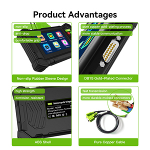เครื่องสแกนวินิจฉัยมอเตอร์ไซค์อเนกประสงค์รุ่น M208 OBD2 ระบบ EFI อ่านโค้ดข้อผิดพลาด รีเซ็ต ECU ทดสอบแบตเตอรี่ ไร้สาย 12-24V หน้าจอ LCD - Product Image 6