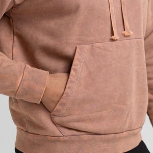 เสื้อฮู้ดผู้ชาย สีพื้น ผ้าฝ้าย 100% ทรงปกติ สวมใส่สบายๆ สำหรับฤดูใบไม้ร่วง - Product Image 4