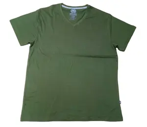 Мужская классная Летняя Повседневная футболка из 100% хлопка с V-образным вырезом