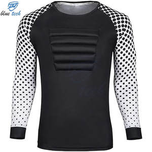 Camiseta de Portero de Fútbol Estampada de Alta Calidad con Protección en el Pecho, Manga Larga, Transpirable, Protección UV, Personalizable para Equipos - Product Image 1