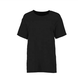 Camiseta Extra Grande Personalizada con Cuello Redondo para Mujer |   Camiseta de Manga Corta Informal de Color Sólido, 100% Algodón, Cuello Redondo, Hombros Caídos - Product Image 5