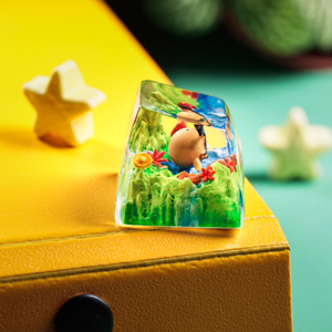 คีย์แคปช่างฝีมือแห่งป่าลึกลับ, คีย์แคปแบบกำหนดเอง, คีย์แคปอนิเมะน่ารัก, คีย์แคปสีเขียว, ชุดคีย์แคป, คีย์แคปไม้ - Product Image 4