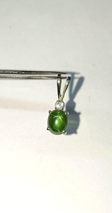 Bijoux de luxe vintage en saphir vert plaqué or, argent sterling 925, faits à la main, design élégant, pierres précieuses, cadeau d'anniversaire - Product Image 3