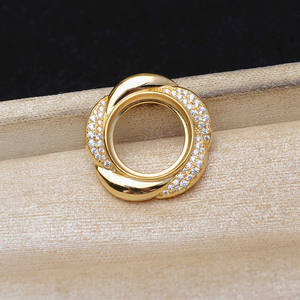 Ensemble de pendentif en coquille de cheval en argent S925 et porte-boucles d'oreilles en forme de rose, accessoire de bricolage JG6093 13,6-13,8 mm, trouvailles de bijoux - Product Image 4