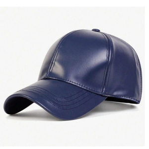 <b>Navy</b> Blue 6-Panel Snapback <b>Cap</b> Unisex Casual Solid Color Polyester Satin Adjustable Hat Four Seasons Style - Product Image 4